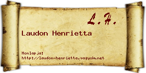 Laudon Henrietta névjegykártya